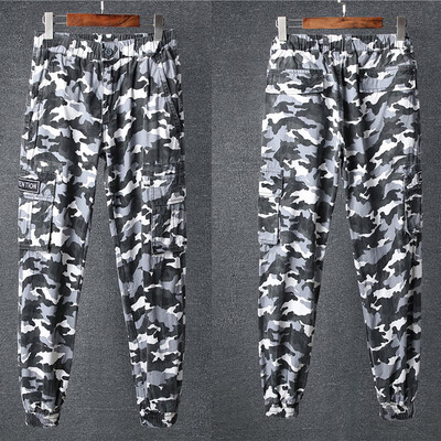 

Gobestart Spring&Summer Mens Casual Pants Trend Printed Pocket Jeans