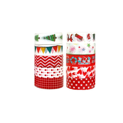 

Tailored Christmas Washi Tape Christmas Deer Pattern Wrap Blue Red Colored Washi Tape