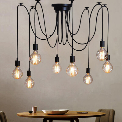 

8-Light Chandelier Ambient Light Painted Finishes Metal Candle Style for Living