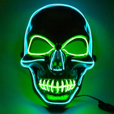 

Skull Glow Mask Halloween Horror Led Mask Party Cosplay Mask Festival Party Dress Up Supplies