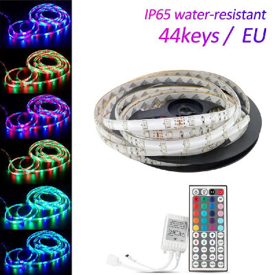 

DC 12V 5M RGB LEDs Strip Light Set with IR Remote Flexible Cuttable Self-adhesive LED Strips IP65 Water Resistance for Home Party