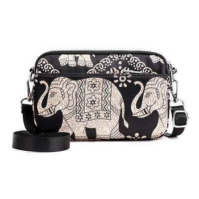 

Mini small cloth bag oblique Bag Small fresh multi-layer nylon single shoulder bag portable leisure printing bag