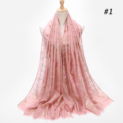 

2018 new AliExpress geometric bronzing cotton&linen scarf Muslim ladies baotou travel sunscreen shawl female