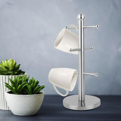 

Greensen Stainless Steel Mug Rack Tree Shape Storage Tea Cup Holder Organizer