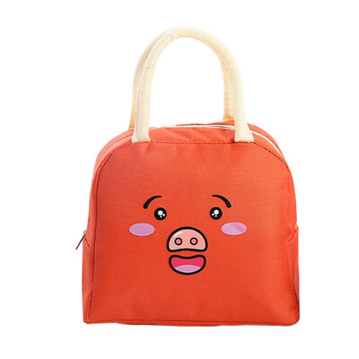 

Cute Pig Print Thermal Insulation Office Picnic Food Bento Lunch Tote Bag Pouch