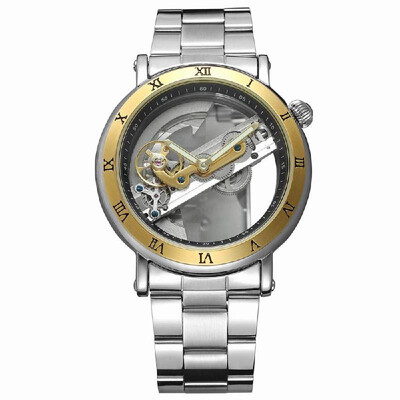 

FORSINING Luxury Skeleton Automatic Mechanical Men Watch Self-Wind Stainless SteelGenuine Leather Man Business Wristwatch Masculi