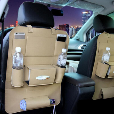 

Car Seat Back Bag 40 56CM Universal Receiving Bags for Car Multifunctional Leather Seat Back Organizer Bag
