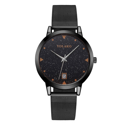 

Luxury Women Romantic Dot Dial Wristwatch Mesh Belt Strap Designer Starry Sky Ladies Clock Casual Dress Gfit Zegarki Damskie50