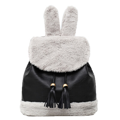 

Tailored Women Hairy Backpacks School Bag Student Plush Backpack Girls Cute Backpacks