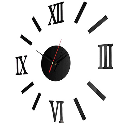 

Gobestart Retro Clock Creative 3D Home DIY Mirror Wall Clock Home Decoration