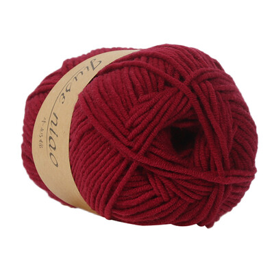 

Toponeto 1PC 50g Chunky Colorful Hand Knitting Baby Milk Cotton Crochet Knitwear Wool A