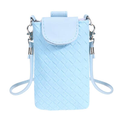 

Fashion PU Crossbody Bag Woven Small Purse Wallet Women Mobile Phone Bag