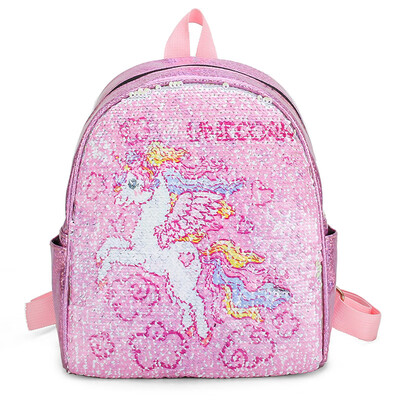 

Unicorn small backpack Sequin Backpack Childrens Cute Girls Fashion Travel Secondary Cartoon Cartoon Cartoon
