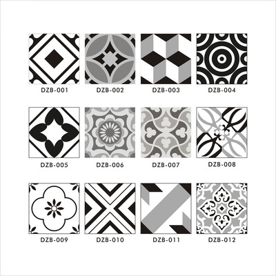 

〖Follure〗12Pcs Decorative Tile Stickers Simulation Tile Stickers Fashion Tile Stickers