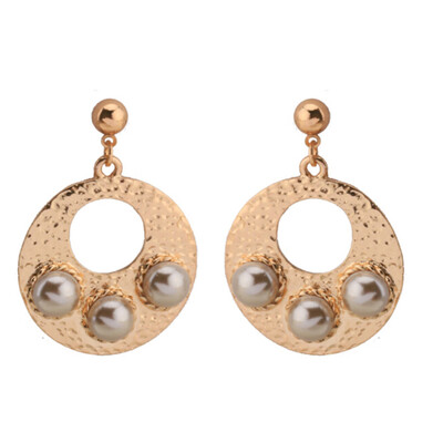 

Fashion Jewelrly Natural Abalone Shell Mermaid Donuts Dangle Earrings 1 Pair For Women