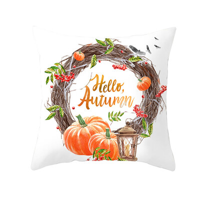 

〖Follure〗Fall Halloween Pumpkin Pillow Case Waist Throw Cushion Cover Sofa Home Decor