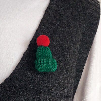 

Mini Colorful Woolen Knitted Hairball Hat Brooch Pins For Women Men Sweater Shirt Jacket Collar Badge Fashion Jewelry