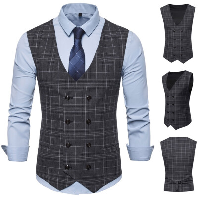 

Toponeto Mens Fashion Business Casual Wedding Waistcoat Tops Vest Jacket Top Coat