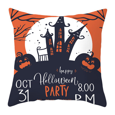 

Pillows Cover Decor Halloween Pillow Cases Polyester Sofa Pumpkin Ghosts Cushion Cover Home Decor