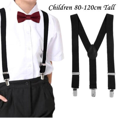 

〖Follure〗Child Braces Suspenders Black 25mm Y Back Heavy Duty Biker Snowboard Trousers