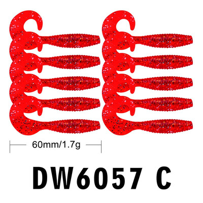 

VISSEN 10Pcslot 6cm 17g Fishing Lure Silicone Wobbler Swimbait Artificial Colorful Silicone Soft Bait Fake Lures Fly Fishing