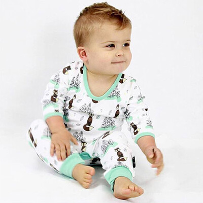 

Toddler Newborn Baby Boys Girls Cartoon Fox Trees Romper Jumpsuit Outfit Clothes