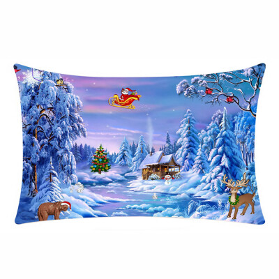 

Tailored Merry Christmas Rectangle Cushion Cover Throw Pillow Case Pillowcase