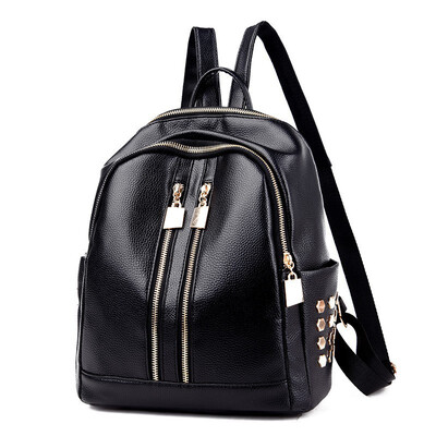 

NovelTeez New contrast color womens backpack Korean version of the personality of the wild college wind bag backpack fashion simp