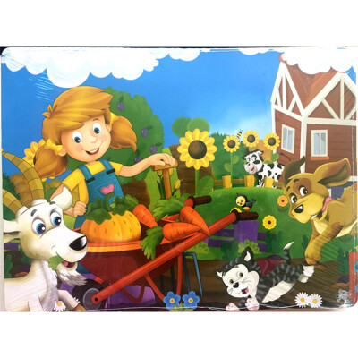 

Gotoamei Wooden Animal Puzzle Jigsaw Blocks Kid Learing Educational Toy