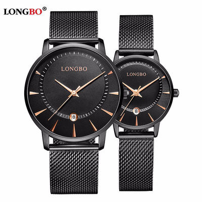 

80461 calendar couples on the table simple womens watch trend casual mens watch net red 2019 new