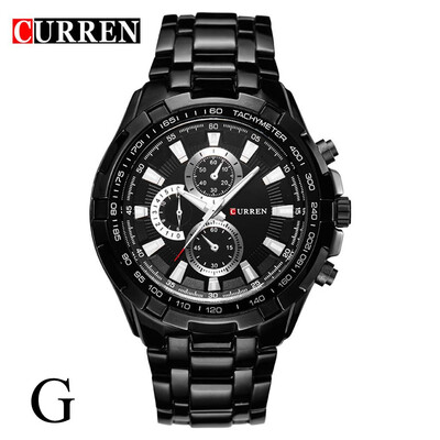 

Gobestart CURREN Fashion Big Ddial Casual Business Mens Watch Quartz Waterproof Steel Bel