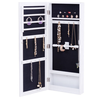 

Wall Mounted Mirrored Storage Jewelry Cabinet