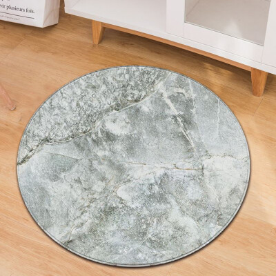 

Toponeto Fashion Marble Pattern Round Flannel Bathroom Kitchen Carpet 80cm