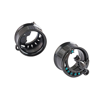 

Cat Moon Flesh Piercing Expander Tunnel Ear Plug Cat Inner Tooth Trumpet Auricle Body Puncture Ear Extender Jewelry