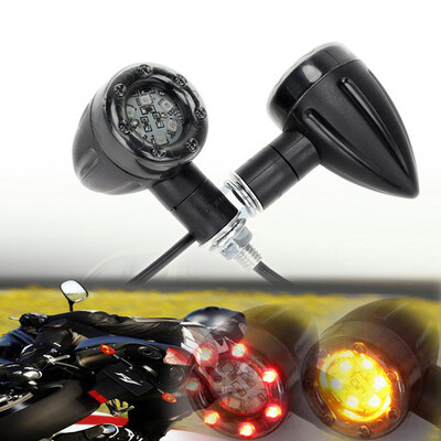 

2X UNIVERSAL MOTORCYCLE BIKE BLACK LED TURN SIGNAL BLINKER LIGHT INDICATOR LAMP