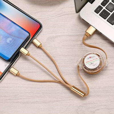 

Micro USB Type-C Lightning 3-in-1 USB Charging Cable 3A For IPhone Samsung Galaxy LG HTC 1m33ft-1m