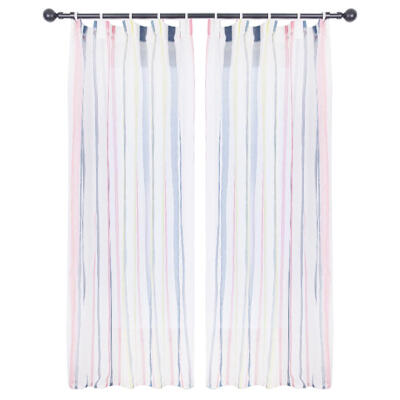 

Vertical Bar Digital Print Polyester Window Blinds Drapes Blackout Curtain