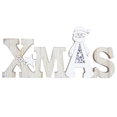 

Gobestart Christmas Letter Decorations Wooden Shapes Ornaments Craft Xmas Gifts