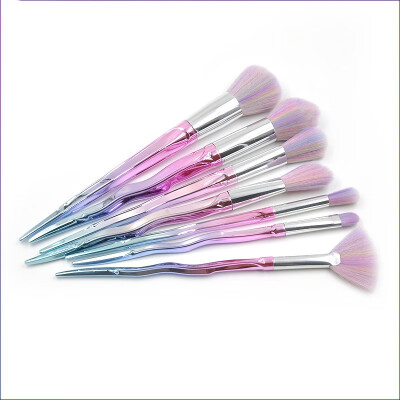 

7Pcs Gradient Color Makeup Brushes Set Base Foundation Powder Contour Eyeshadow Lip Fan Make Up Brushes Kits