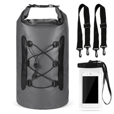 

15L Waterproof Dry Bag with Phone Case Bag Roll Top Dry Sack For Kayaking Boating Fishing Surfing Swimming Rafting