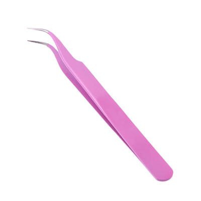 

Pink Stainless Steel Grafted Eyelashes Tweezers Static-Free Jewelry Clip