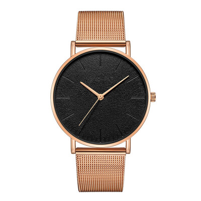 

Hot Sale Women Watch Large Dial Thin Scale Clock Business Leather Strap Quartz Ladies Wristwatch Simple Zegareki Damsk