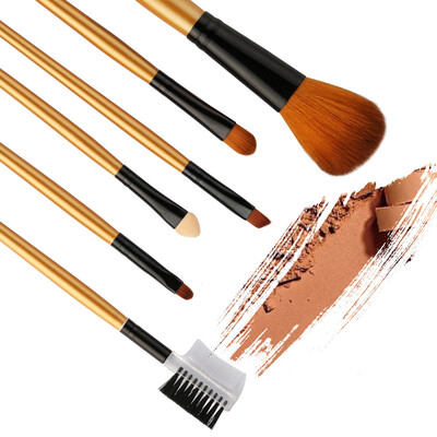 

Toponeto 6Pc Makeup Brushes Set Powder Foundation Eyeshadow Eyeliner Lip Cosmetic Brush