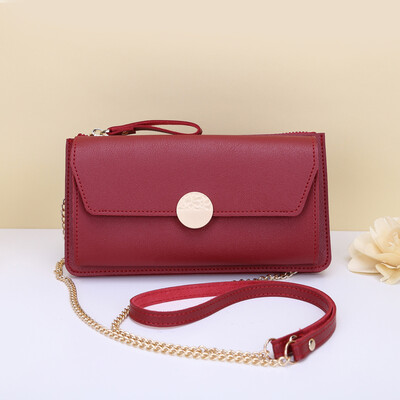 

Tailored Women Mobile Wallet Large Capacity Long Clutch Bag Zipper Diagonal Shoulder Bag
