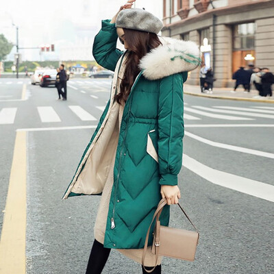 

Toponeto Fashion Women Winter Warm Cotton Hooded Winter Long-Sleeved Overcoat