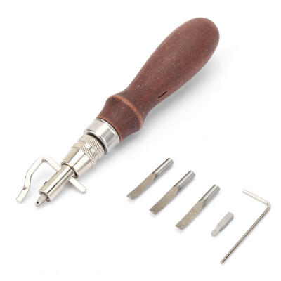 

Greensen 7 in 1 Multifunction Edge Beveller Groover Handle Leather Creaser Edge Trimming Tool