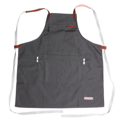 

Canvas Apron Adjustable Men Women Kitchen Chef Cooking Pinafore with Pocket