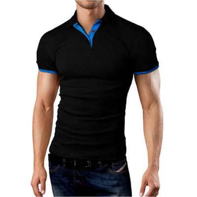 

2018 Men\S New Solid Color Short Sleeved Shirt