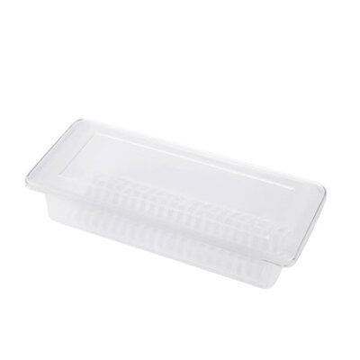 

Kitchen Rectangle Refrigerator Drain Meat Fruit Food Seal Storage Fresh Box