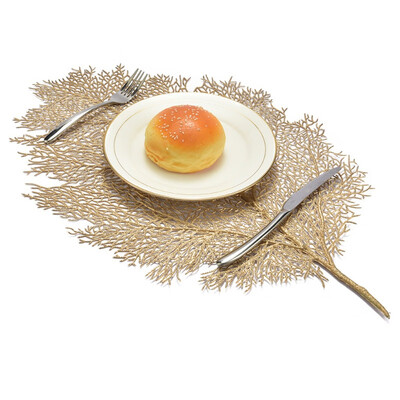 

Placemat for Kitchen Dining Table Christmas Simulation Plant Palm Leaf Table Mat Decorative Table Pad Coasters Home Decor